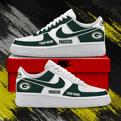 [TOUCHDOWN DEAL] NEW CUSTOMIZED NFL08 GBP GREEN BAY PACKERS AF1 SHOES