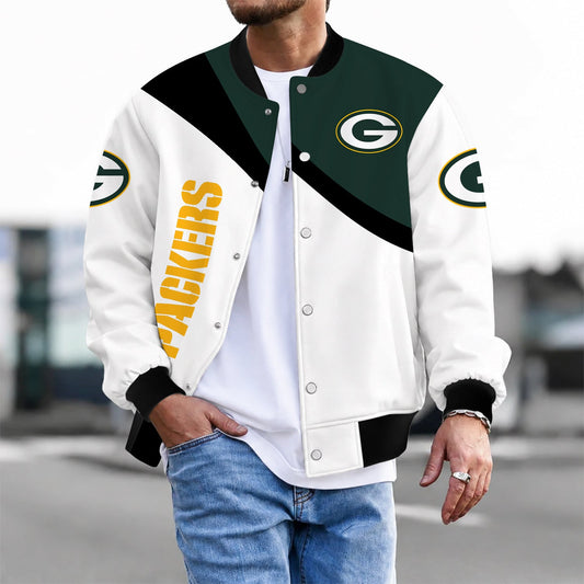 [TOUCHDOWN DEAL] NEW CUSTOMIZED NFL08 GBP GREEN BAY PACKERS SATIN VARSITY & BASEBALL JACKET