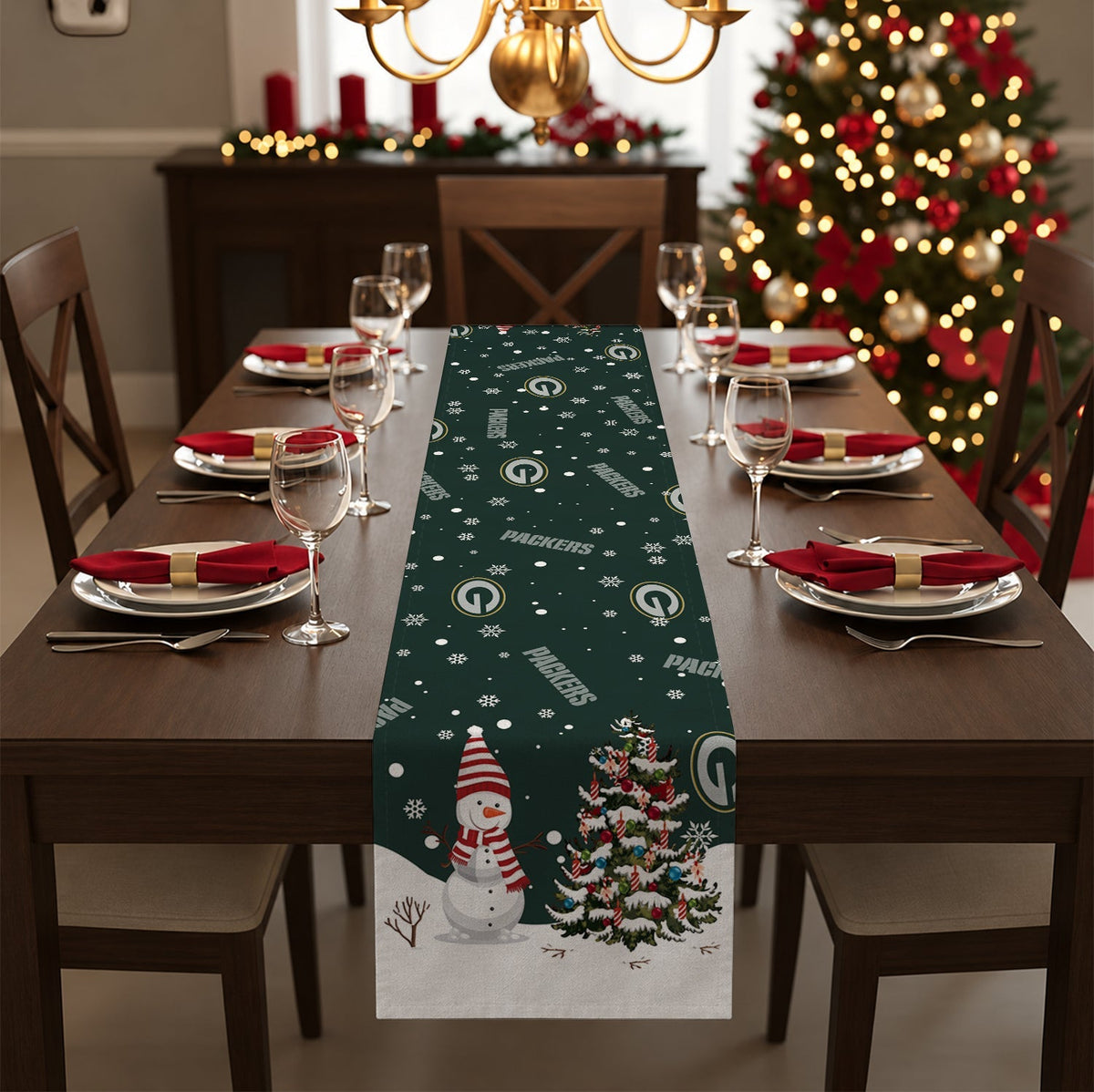 [TOUCHDOWN DEAL] NEW CUSTOMIZED NFL08 GBP GREEN BAY PACKERS TABLE RUNNER