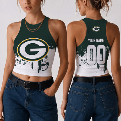 [TOUCHDOWN DEAL] NEW CUSTOMIZED NFL08 GBP THE PACKERS WOMEN'S CROP TOP