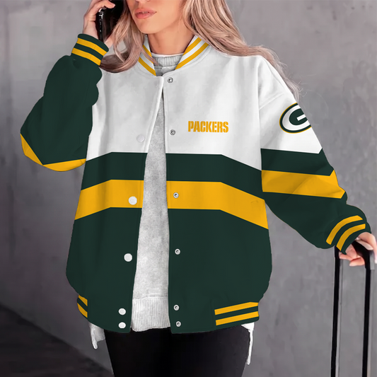 [TOUCHDOWN DEAL] NEW CUSTOMIZED NFL08 GBP GREEN BAY PACKERS SATIN VARSITY & BASEBALL JACKET