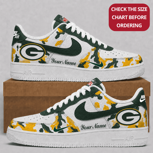 [TOUCHDOWN DEAL] NEW CUSTOMIZED NFL08 GBP GREEN BAY PACKERS AF1 SHOES