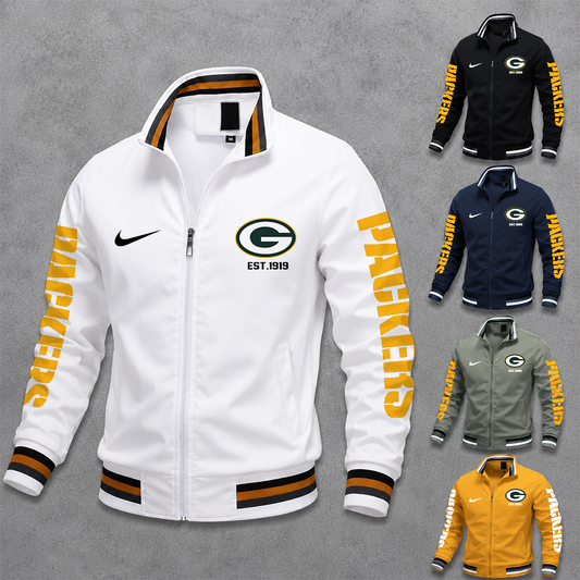 [TOUCHDOWN DEAL] NEW CUSTOMIZED NFL08 GBP GREEN BAY PACKERS MEN'S CASUAL JACKET