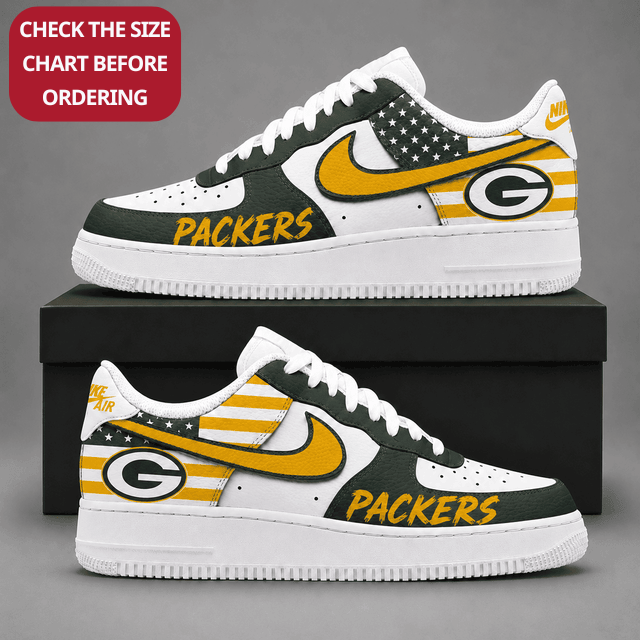 [TOUCHDOWN DEAL] NEW CUSTOMIZED NFL08 GBP GREEN BAY PACKERS AF1 SHOES