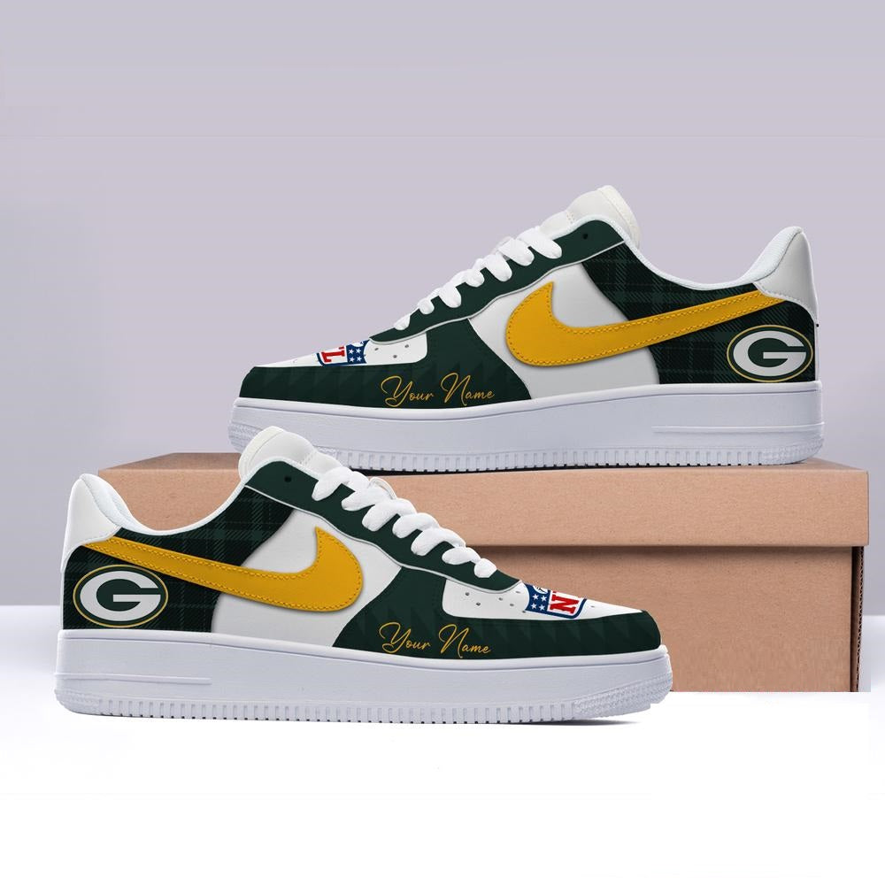 [TOUCHDOWN DEAL] NEW CUSTOMIZED NFL08 GBP GREEN BAY PACKERS AF1 SHOES