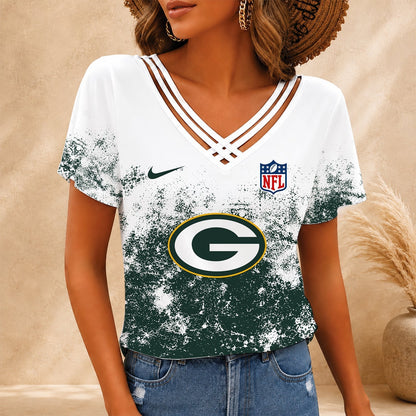 [TOUCHDOWN DEAL] NEW CUSTOMIZED NFL08 GBP GREEN BAY PACKERS V-NECK SHIRT