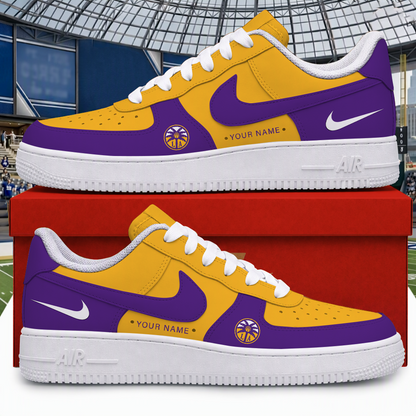[HOOPS SPECIAL] NEW CUSTOMIZED WNBA08 LAS LOS ANGELES SPARKS AF1 SNEAKERS