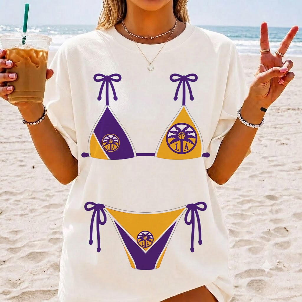 [HOOPS SPECIAL] NEW CUSTOMIZED WNBA08 LAS LOS ANGELES SPARKS T-SHIRT