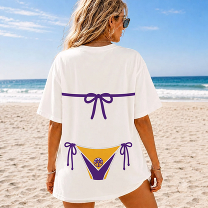 [HOOPS SPECIAL] NEW CUSTOMIZED WNBA08 LAS LOS ANGELES SPARKS T-SHIRT