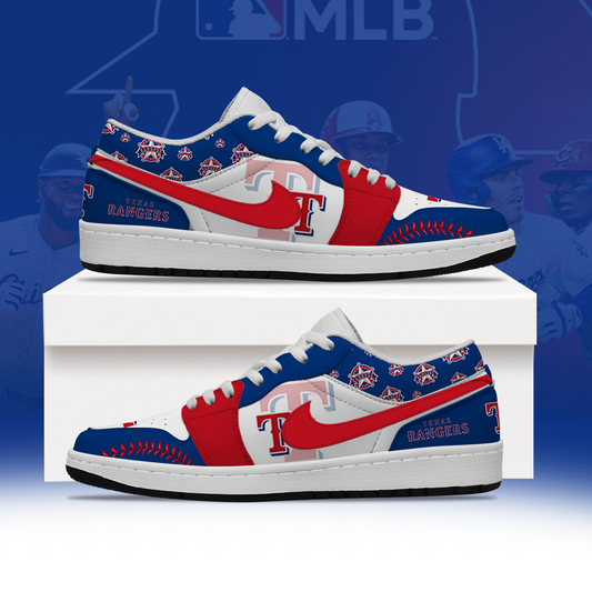 [HOMERUN DEAL] NEW CUSTOMIZED MLB08 TRS TEXAS RANGERS AIR JORDAN LOW SHOES