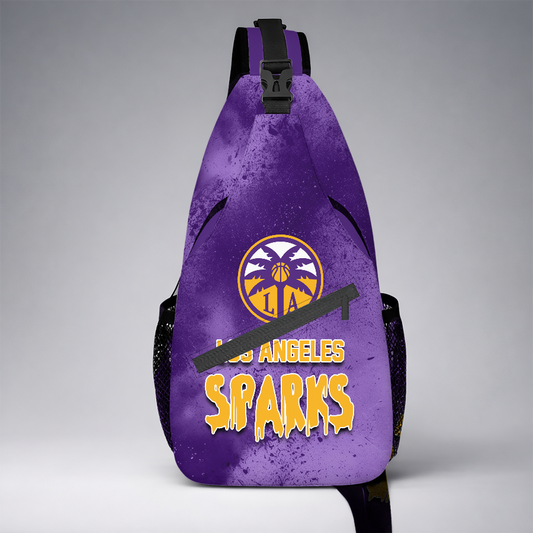 [HOOPS SPECIAL] NEW CUSTOMIZED WNBA08 LAS LOS ANGELES SPARKS SLING BAG