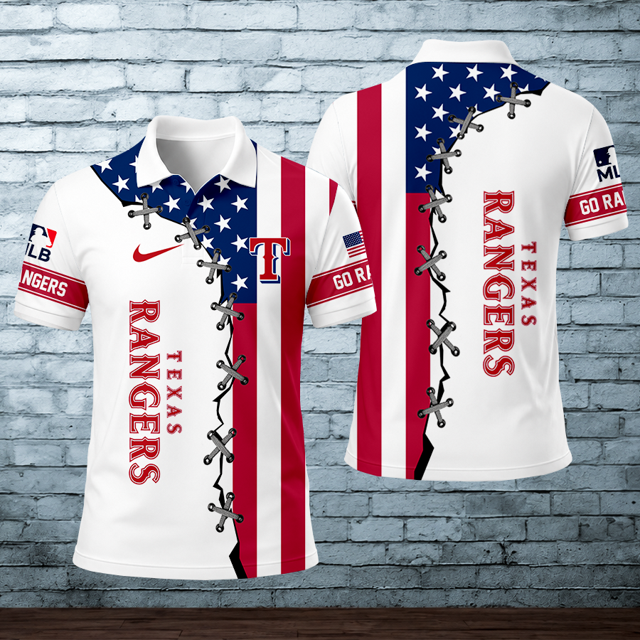 [HOMERUN DEAL] NEW CUSTOMIZED MLB08 TRS TEXAS RANGERS POLO SHIRT