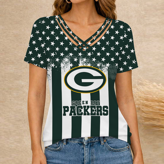 [TOUCHDOWN DEAL] NEW CUSTOMIZED NFL08 GBP GREEN BAY PACKERS V-NECK SHIRT