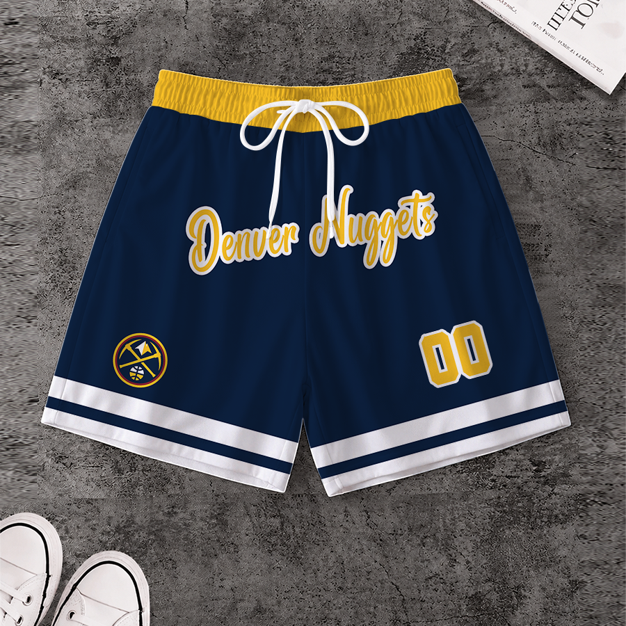 [HOT DEAL] NEW CUSTOMIZED NBA08 DNU DENVER NUGGETS SHORT PANTS