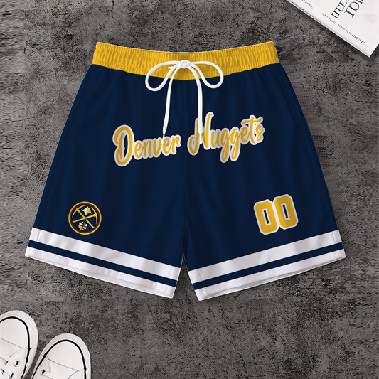 [HOT DEAL] NEW CUSTOMIZED NBA08 DNU DENVER NUGGETS SHORT PANTS