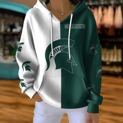 [PUCK DROP DEAL] NEW CUSTOMIZED NCAA MFF08 MSS MICHIGAN STATE SPARTANS RIBBED HOODIE & SWEATSHIRT