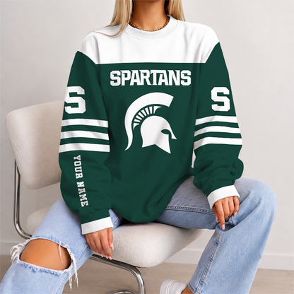 [PUCK DROP DEAL] NEW CUSTOMIZED NCAA MFF08 MSS MICHIGAN STATE SPARTANS UNISEX SWEATSHIRT