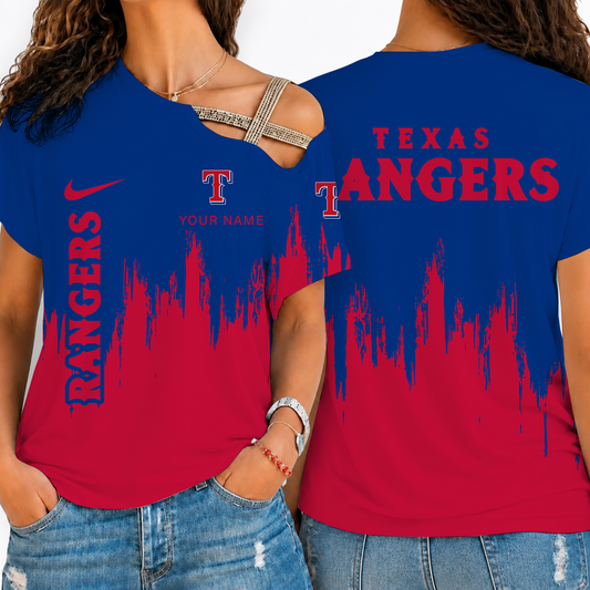 [HOMERUN DEAL] NEW CUSTOMIZED MLB08 TRS TEXAS RANGERS SHOULDER SHIRT