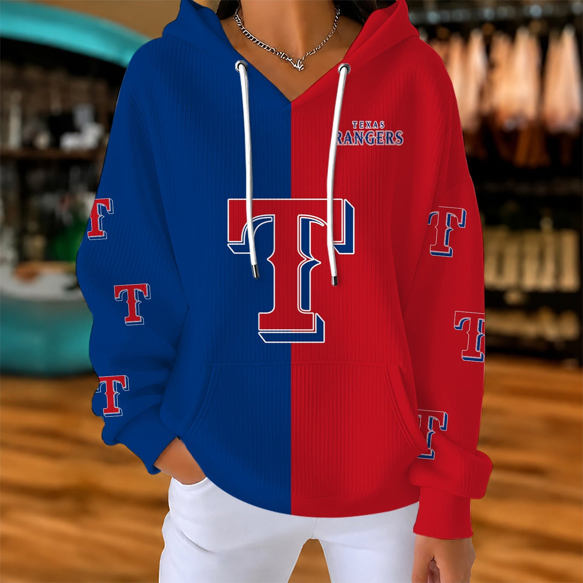 [HOMERUN DEAL] NEW CUSTOMIZED MLB08 TRS TEXAS RANGERS RIBBED HOODIE & SWEATSHIRT