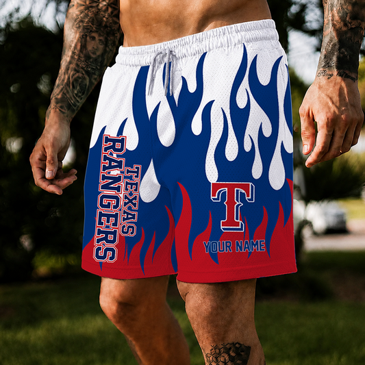 [HOMERUN DEAL] NEW CUSTOMIZED MLB08 TRS TEXAS RANGERS SHORT PANTS