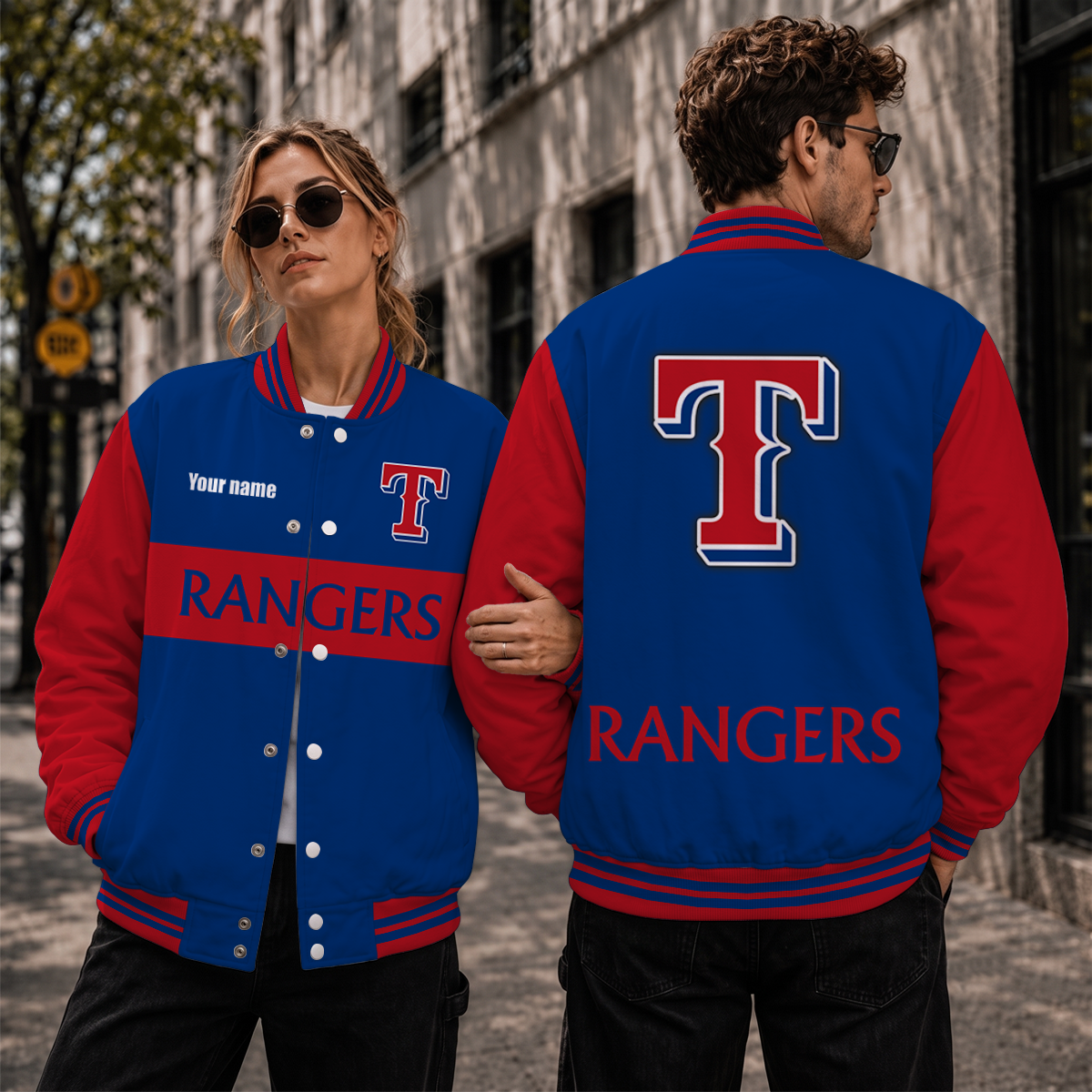 [HOMERUN DEAL] NEW CUSTOMIZED MLB08 TRS TEXAS RANGERS SATIN VARSITY & BASEBALL JACKET