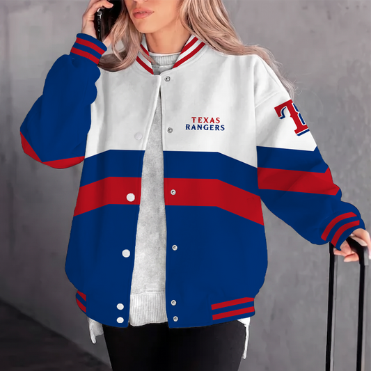 [HOMERUN DEAL] NEW CUSTOMIZED MLB08 TRS TEXAS RANGERS SATIN VARSITY & BASEBALL JACKET