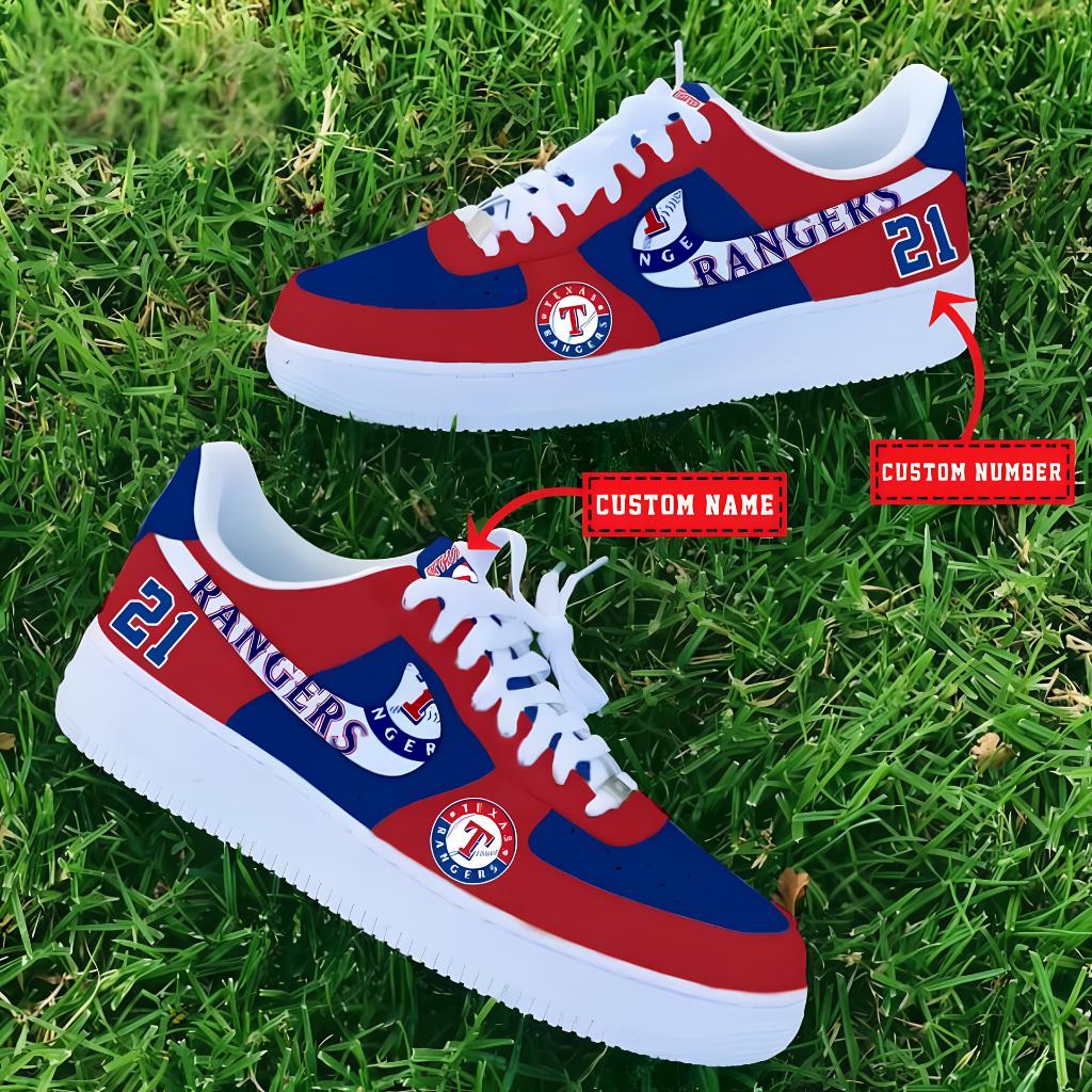[HOMERUN DEAL] NEW CUSTOMIZED MLB08 TRS TEXAS RANGERS AF1 SHOES