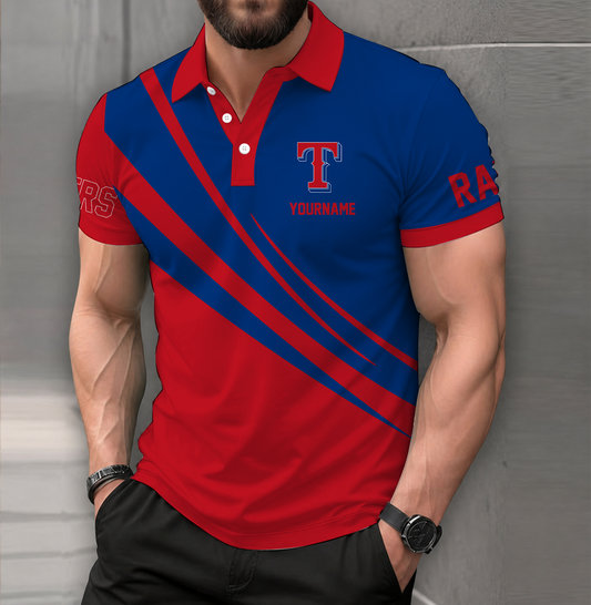 [HOMERUN DEAL] NEW CUSTOMIZED MLB08 TRS TEXAS RANGERS POLO SHIRT