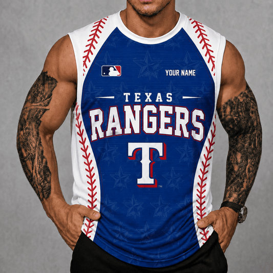 [HOMERUN DEAL] NEW CUSTOMIZED MLB08 TRS TEXAS RANGERS TANK TOP & GYM SHIRT