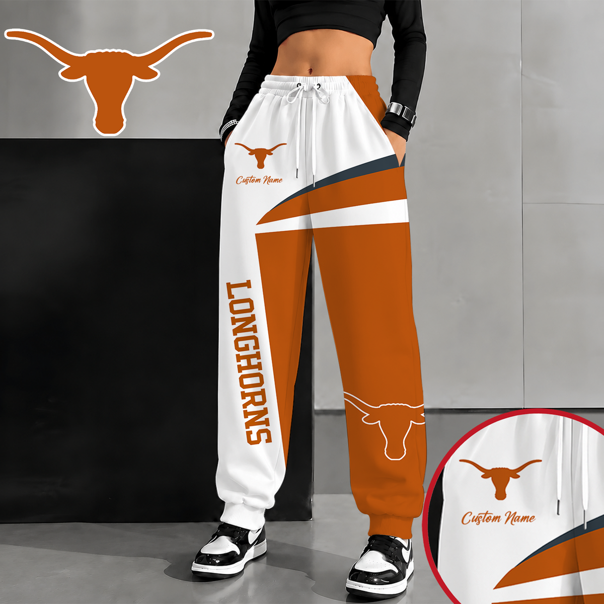 [SLAM DUNK DEAL] NEW CUSTOMIZED NCAA MAM08 TXL TEXAS LONGHORNS SWEATPANTS