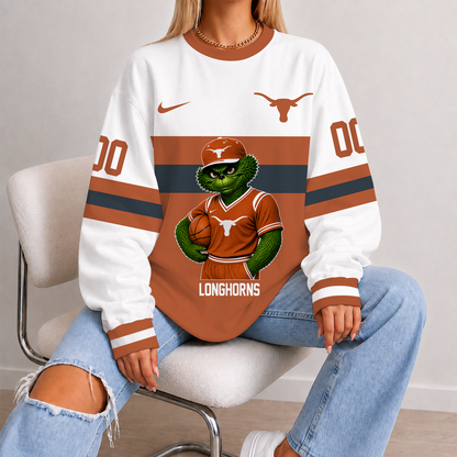 [SLAM DUNK DEAL] NEW CUSTOMIZED NCAA MAM08 TXL TEXAS LONGHORNS STRAPPY UNISEX SWEATSHIRT
