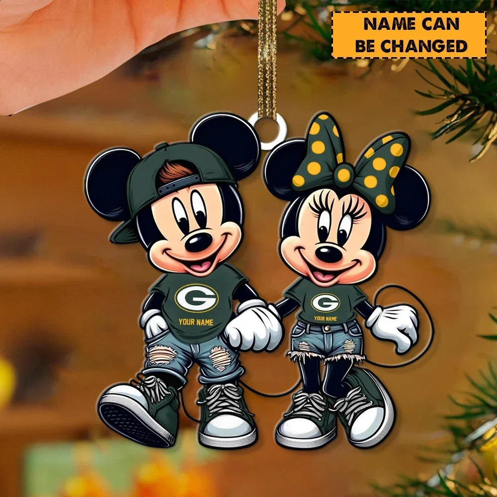 [TOUCHDOWN DEAL] NEW CUSTOMIZED NFL08 GBP GREEN BAY PACKERS CHRISTMAS ACRYLIC ORNAMENT