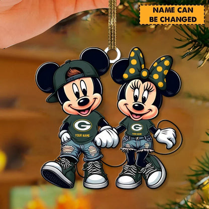 [TOUCHDOWN DEAL] NEW CUSTOMIZED NFL08 GBP GREEN BAY PACKERS CHRISTMAS ACRYLIC ORNAMENT