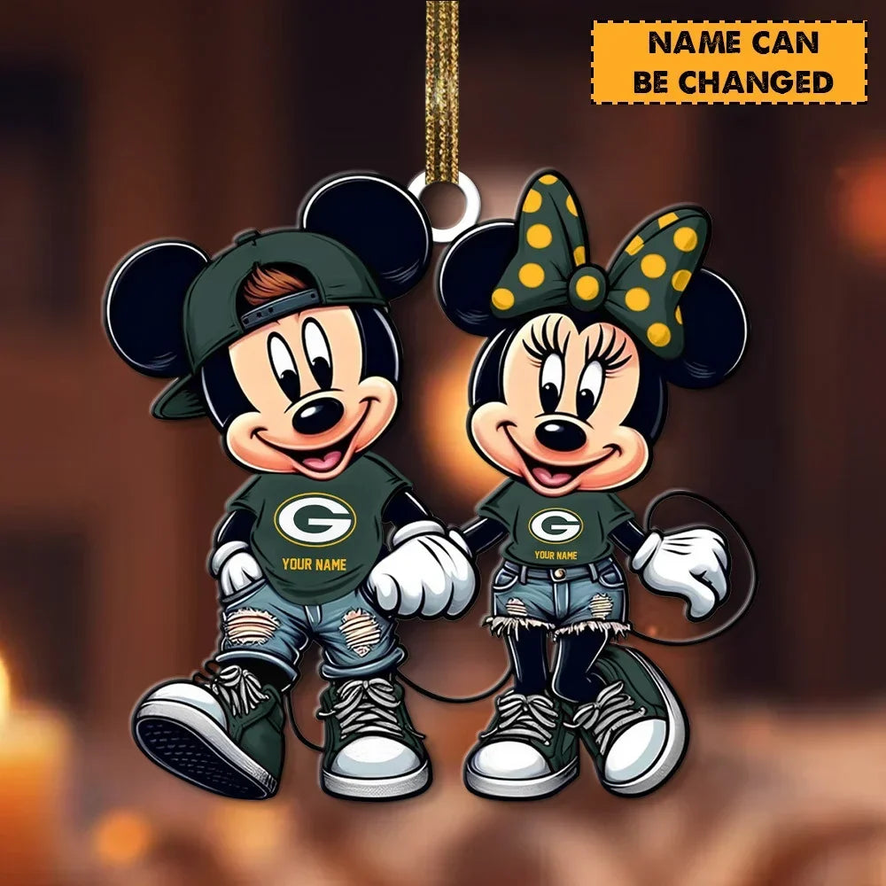 [TOUCHDOWN DEAL] NEW CUSTOMIZED NFL08 GBP GREEN BAY PACKERS CHRISTMAS ACRYLIC ORNAMENT