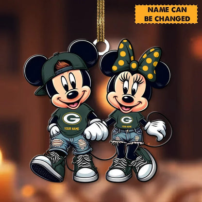 [TOUCHDOWN DEAL] NEW CUSTOMIZED NFL08 GBP GREEN BAY PACKERS CHRISTMAS ACRYLIC ORNAMENT