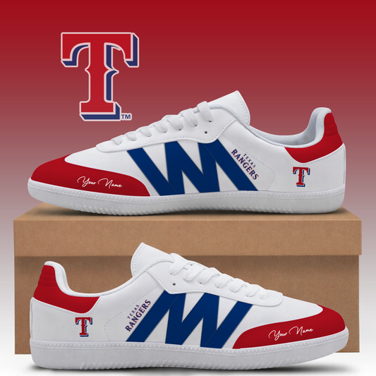 [HOMERUN DEAL] NEW CUSTOMIZED MLB08 TRS TEXAS RANGERS CLASSIC SNEAKERS