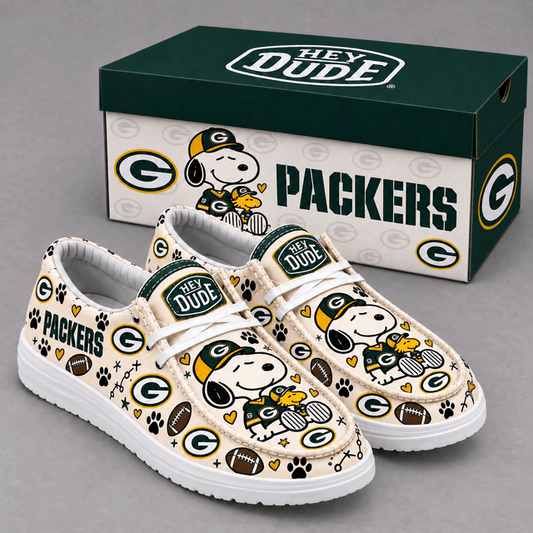 [TOUCHDOWN DEAL] NEW CUSTOMIZED NFL08 GBP GREEN BAY PACKERS LOAFER SHOES