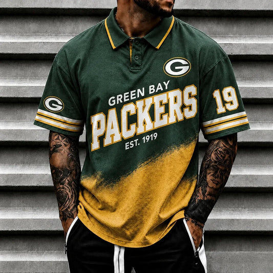 [TOUCHDOWN DEAL] NEW CUSTOMIZED NFL08 GBP GREEN BAY PACKERS POLO SHIRT