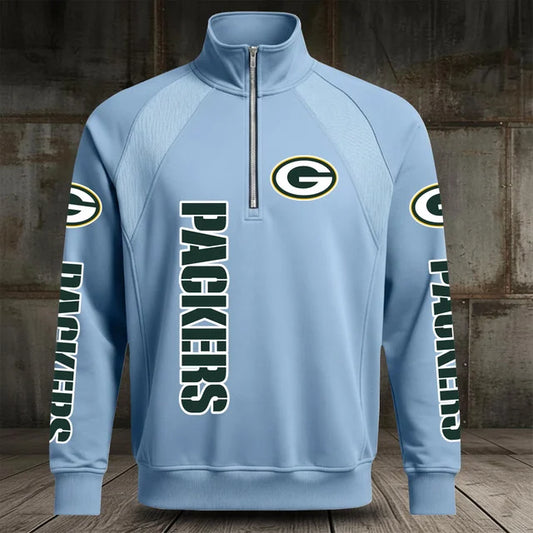 [TOUCHDOWN DEAL] NEW CUSTOMIZED NFL08 GBP GREEN BAY PACKERS MEN'S MULTICOLOR QUARTER-ZIP PULLOVER
