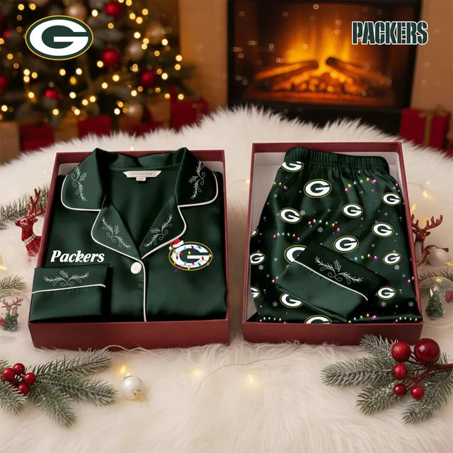 [TOUCHDOWN DEAL] NEW CUSTOMIZED NFL08 GBP GREEN BAY PACKERS LONG-SLEEVE PAJAMA SET