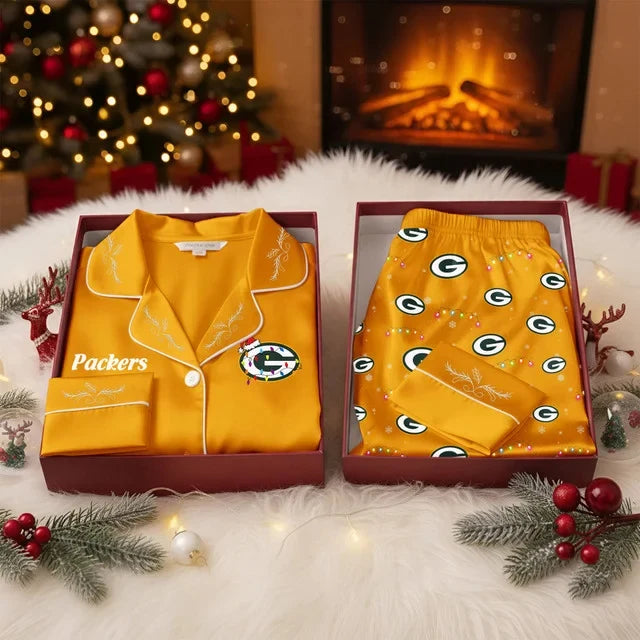 [TOUCHDOWN DEAL] NEW CUSTOMIZED NFL08 GBP GREEN BAY PACKERS LONG-SLEEVE PAJAMA SET