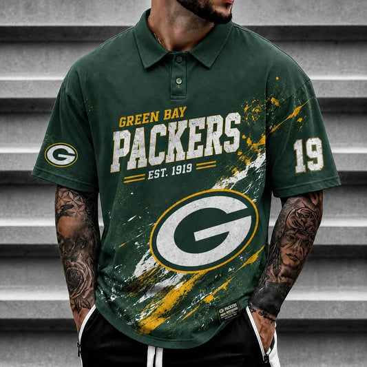 [TOUCHDOWN DEAL] NEW CUSTOMIZED NFL08 GBP GREEN BAY PACKERS POLO SHIRT