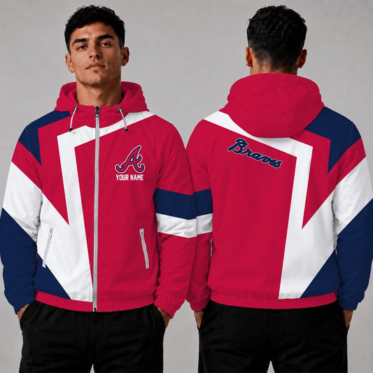 [HOMERUN DEAL] NEW CUSTOMIZED MLB09 ABS ATLANTA BRAVES WINDBREAKER JACKET