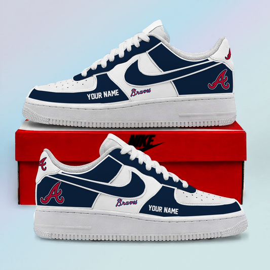 [HOMERUN DEAL] NEW CUSTOMIZED MLB09 ABS ATLANTA BRAVES AF1 SHOES