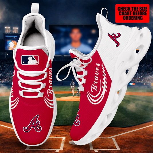 [HOMERUN DEAL] NEW CUSTOMIZED MLB09 ABS ATLANTA BRAVES MAX SOUL SHOES