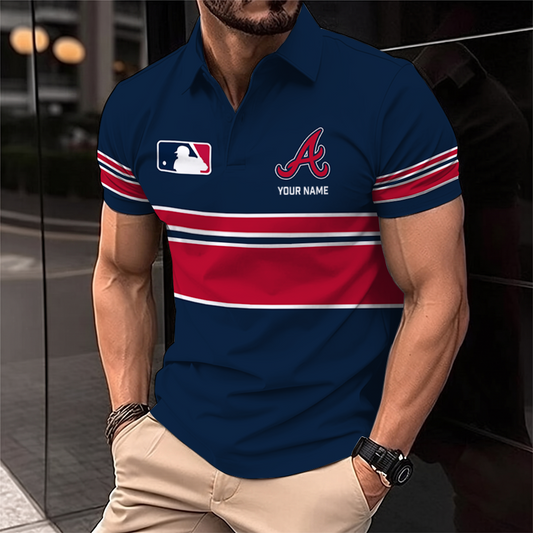 [HOMERUN DEAL] NEW CUSTOMIZED MLB09 ABS ATLANTA BRAVES POLO SHIRT