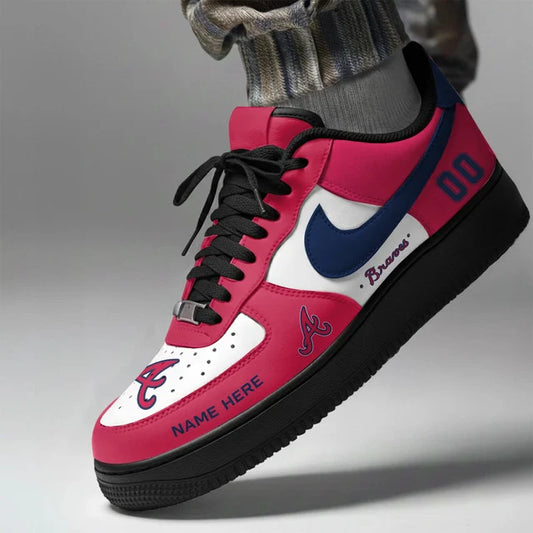 [HOMERUN DEAL] NEW CUSTOMIZED MLB09 ABS ATLANTA BRAVES AF1 SHOES