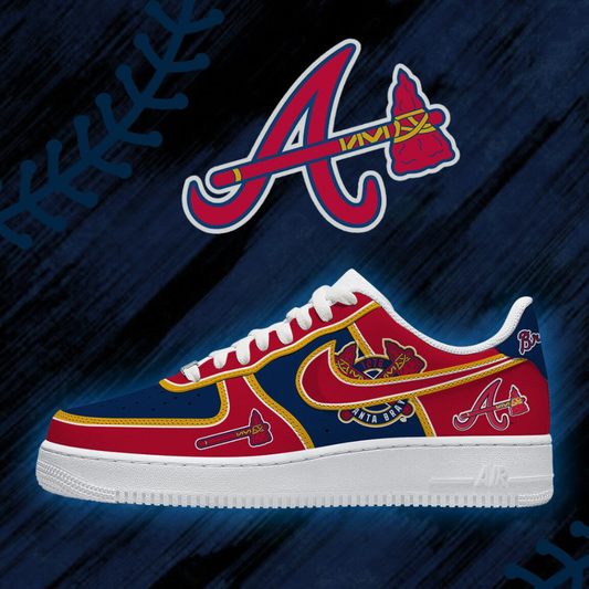 [HOMERUN DEAL] NEW CUSTOMIZED MLB09 ABS ATLANTA BRAVES AF1 SHOES