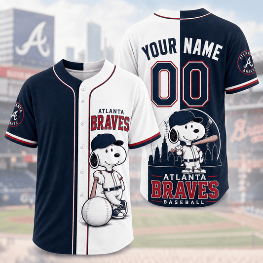 [HOMERUN DEAL] NEW CUSTOMIZED MLB09 ABS ATLANTA BRAVES BASEBALL JERSEY