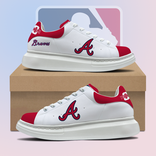 [HOMERUN DEAL] NEW CUSTOMIZED MLB09 ABS ATLANTA BRAVES MCQUEEN SHOES